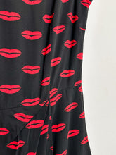 Load image into Gallery viewer, 2011 Lip Print Sleeveless Knee-Length Dress with Low Back
