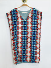 Load image into Gallery viewer, Cap Sleeve Kaleidoscope Print Knee Length Dress
