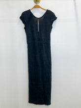 Load image into Gallery viewer, Linen Raw Hem V-Neck Button Front Detail Midi Dress (orig. ~$340)
