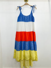 Load image into Gallery viewer, Linen Striped Sundress with Shoulder Ties
