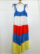 Load image into Gallery viewer, Linen Striped Sundress with Shoulder Ties
