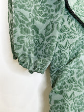 Load image into Gallery viewer, Jacquard Organza Floral Mini Dress with Oversized Collar
