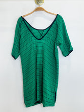 Load image into Gallery viewer, Striped Cotton Short Sleeve Tunic Top
