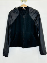 Load image into Gallery viewer, Sport Cropped Fleece Jacket with Puffer Sleeves and Hood
