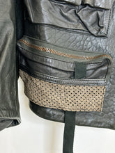 Load image into Gallery viewer, Calf Leather Moto Jacket with Front Pocket Accents (missing hood)
