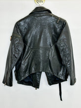 Load image into Gallery viewer, Calf Leather Moto Jacket with Front Pocket Accents (missing hood)
