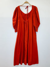 Load image into Gallery viewer, Epsilon Ursae Puff Sleeve Scoop Back Loose Canvas Dress (orig. $250)
