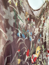 Load image into Gallery viewer, Peacock + Floral Embroidered Mesh Maxi Dress w/ Slip (orig. $575)
