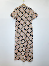 Load image into Gallery viewer, Abstract Print Linen Short Sleeve Jumpsuit
