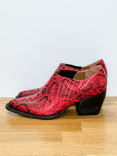 Load image into Gallery viewer, Rylee Python Embossed Leather Ankle Bootie
