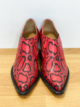 Load image into Gallery viewer, Rylee Python Embossed Leather Ankle Bootie
