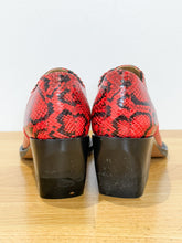 Load image into Gallery viewer, Rylee Python Embossed Leather Ankle Bootie

