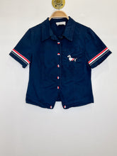 Load image into Gallery viewer, Cropped Short Sleeve Button Up Shirt (orig. $520)
