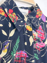 Load image into Gallery viewer, Vintage Floral Silk Long Sleeve Button Up Shirt
