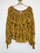 Load image into Gallery viewer, Farai Floral Silk-Cotton Off-the-Shoulder Long Sleeve Blouse (orig. $445)

