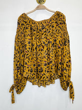 Load image into Gallery viewer, Farai Floral Silk-Cotton Off-the-Shoulder Long Sleeve Blouse (orig. $445)
