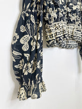 Load image into Gallery viewer, Tropical Bird Print Cropped Long Sleeve Top (orig. $150)
