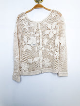 Load image into Gallery viewer, Floral Crochet Button-Back Sweater (NWT, orig. $168)
