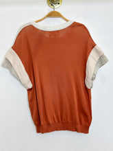 Load image into Gallery viewer, Color Block Mixed Media Short Sleeve Top (orig. $178)
