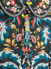 Load image into Gallery viewer, Multi Floral Long Sleeve Button Up Blouse with Peter Pan Collar
