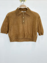 Load image into Gallery viewer, Mohair Blend Cropped Polo
