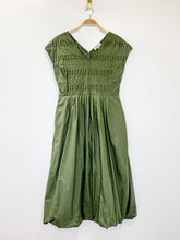Load image into Gallery viewer, Cotton Cap Sleeve Pleated Top Bubble Midi Dress (orig. $395)
