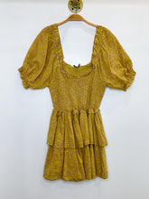 Load image into Gallery viewer, Organic Cotton Tiered Mini Dress with Puff Sleeves
