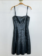 Load image into Gallery viewer, Vegan Leather Tiered Strapless Mini Dress
