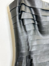 Load image into Gallery viewer, Vegan Leather Tiered Strapless Mini Dress
