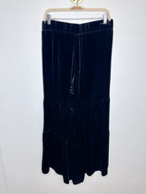 Load image into Gallery viewer, Tiered Wide Leg Velvet Pants
