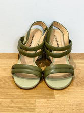 Load image into Gallery viewer, Leather Round Heel Sandals (orig. $398)
