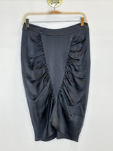 Load image into Gallery viewer, Silk Pencil Skirt with Ruched Detail (NWT)
