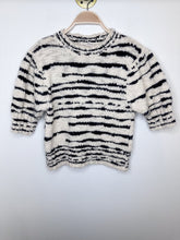 Load image into Gallery viewer, Hana Striped Merino Wool Chunky Knit Short Sleeve Sweater (orig. $395)
