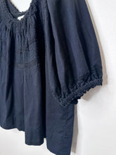 Load image into Gallery viewer, The Sea Glass Cotton Flowy Short Sleeve Peasant Blouse (orig. $350)
