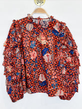 Load image into Gallery viewer, Cotton Long Sleeve Ruffle Blouse
