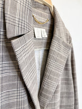 Load image into Gallery viewer, Long Plaid Two Button Jacket
