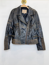 Load image into Gallery viewer, Lace Up Faded Leather Jacket

