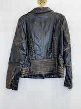 Load image into Gallery viewer, Lace Up Faded Leather Jacket
