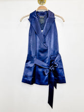 Load image into Gallery viewer, Tailored Longline Satin Waistcoat with Tie Belt (NWT, orig. $275)
