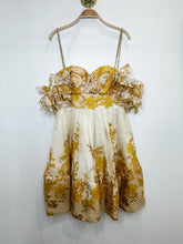 Load image into Gallery viewer, Silk/Linen Postcard Bow Bodice Mini Dress (NWT, orig. $1,600)
