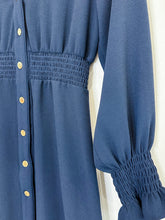 Load image into Gallery viewer, V-Neck Button Up Mini Dress with Smocked Waist (orig. $450)

