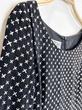 Load image into Gallery viewer, X Print Long Sleeve Boat Neck Mini Dress (orig. $600)
