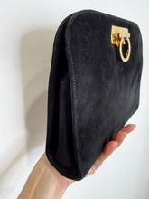 Load image into Gallery viewer, Suede Gancini Clutch (AS IS: chain shoulder strap missing)
