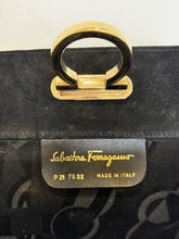 Load image into Gallery viewer, Suede Gancini Clutch (AS IS: chain shoulder strap missing)
