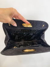 Load image into Gallery viewer, Suede Gancini Clutch (AS IS: chain shoulder strap missing)
