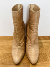 Load image into Gallery viewer, Stiletto Snake Ankle Boots
