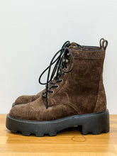 Load image into Gallery viewer, Suede T Monogram Lug Boot (orig. $500)

