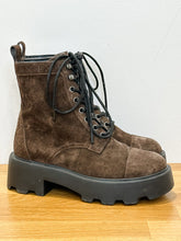 Load image into Gallery viewer, Suede T Monogram Lug Boot (orig. $500)
