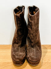 Load image into Gallery viewer, Suede Platform Ankle Boots
