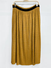 Load image into Gallery viewer, Metallic Micro Pleated Midi Skirt (NWT, orig. $276)
